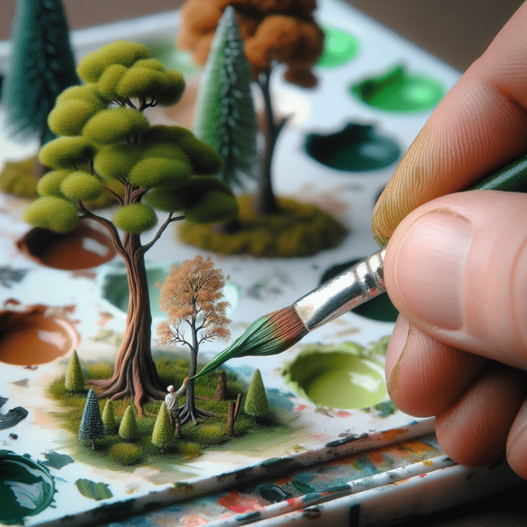 Eliminating Brush Strokes While Painting Miniature Trees