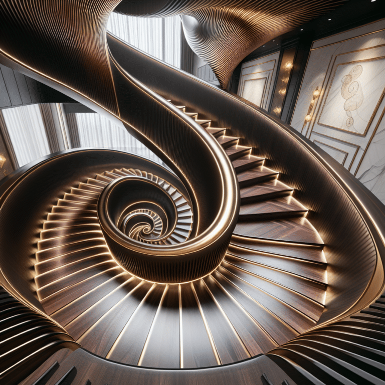 "Spiraling into Fashion: The Allure of Spiral Staircases