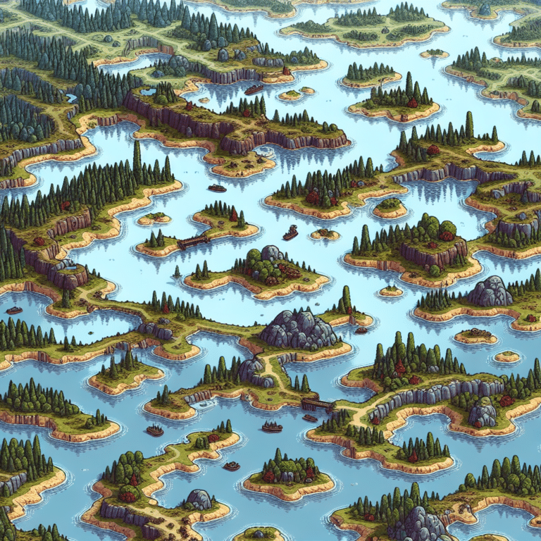 Creating Immersive Lake Terrains for Miniature Battles