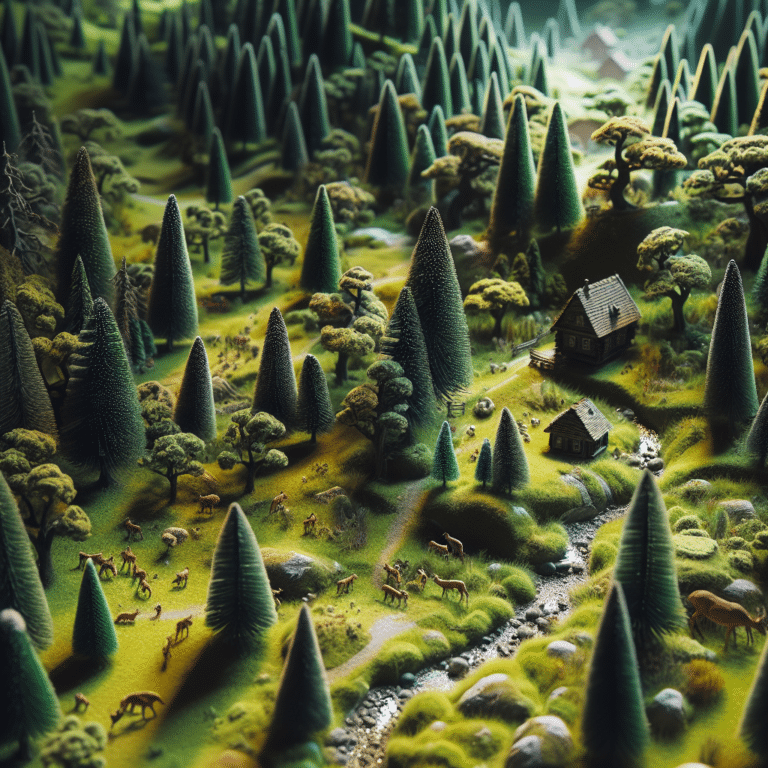Creating Lifelike Forests in Miniature Scenery