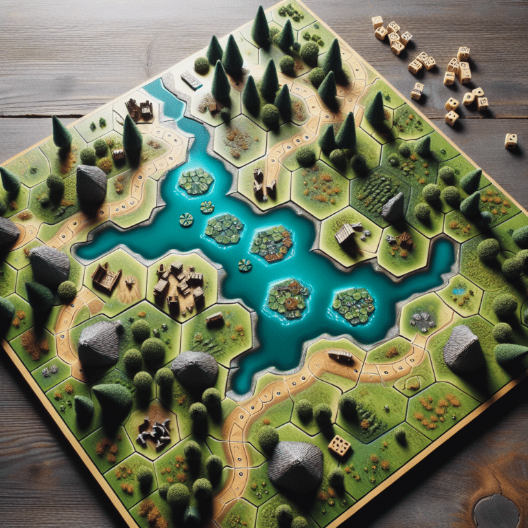 Miniature Lakes as Terrain for Board Game Designs