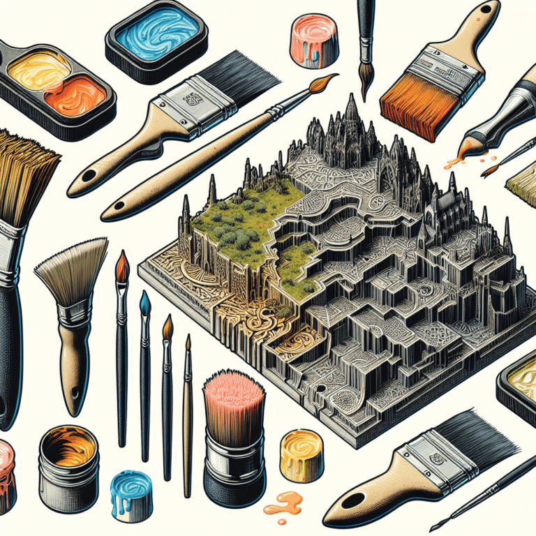 Choosing the Right Brushes for Painting 3D Printed Terrain